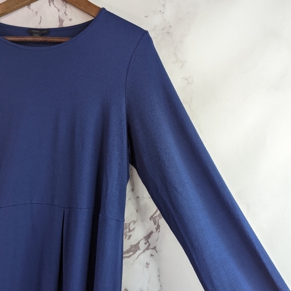 J Jill Dress Long Sleeve Size Small Wearever Jersey Blue Scoop Stretch Women - Picture 13 of 13